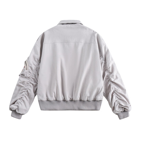 Lapel Baseball Uniform Jacket Men