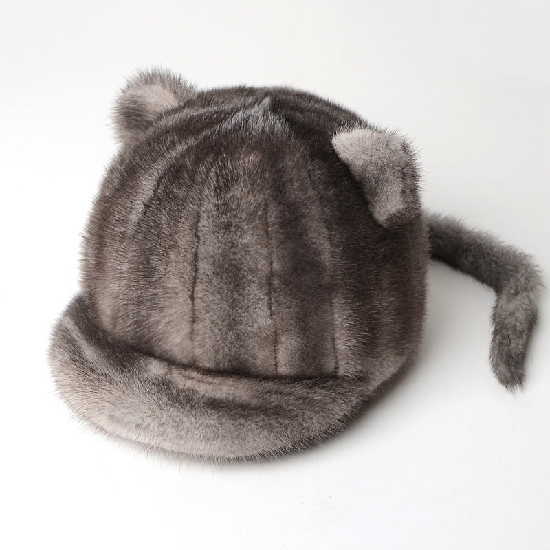 Damevarm minkskindshat