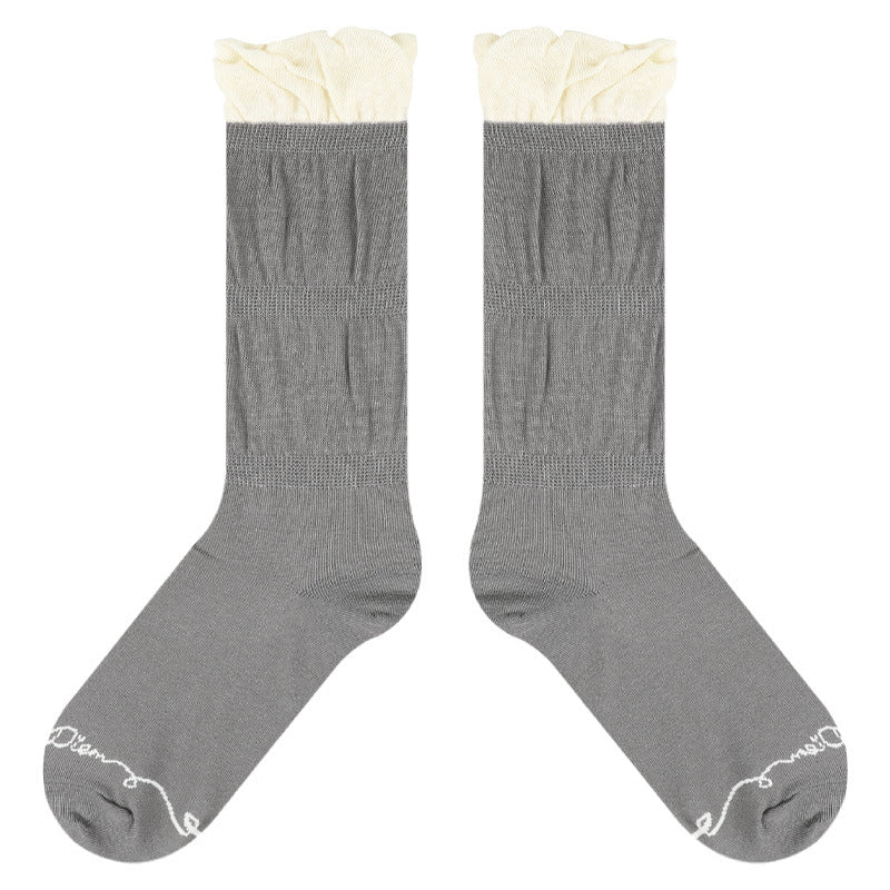 Ballet Sweet Girl Lace Medium Short Thin Japanese JK Women's Socks