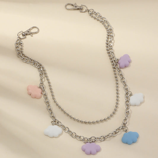 Metal Pants Chain Personality Cloud Pendant