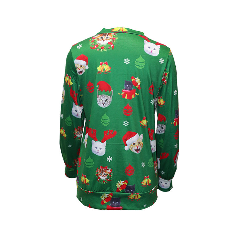 Women's Clothing Round Neck Loose Sweatshirt Christmas