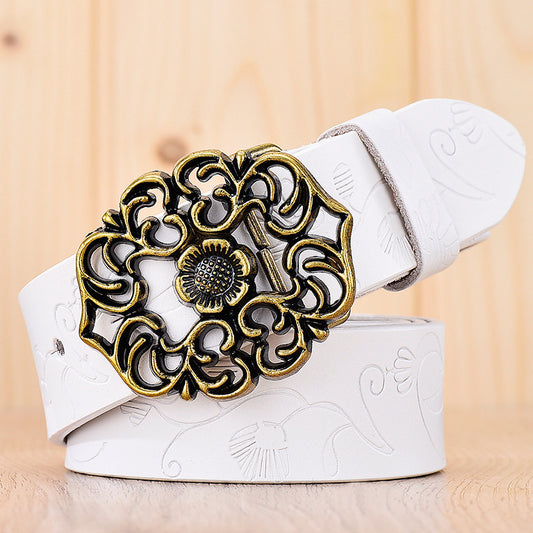 Women's Wide Simple Student Korean Style Fashion Casual Pants Belt