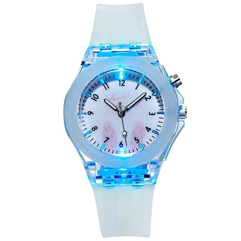 Silicone Cartoon Children's Luminous Fruit Pattern Watch