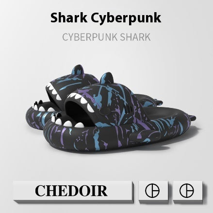 Limited Shark Slippers Non-slip Thick Bottom Shit Feeling Couple