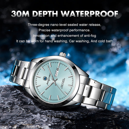 Men's Double Calendar Luminous Quartz Watch