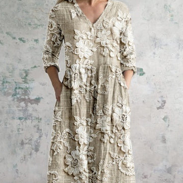 Printed American-style Fashionable Casual Dress For Women