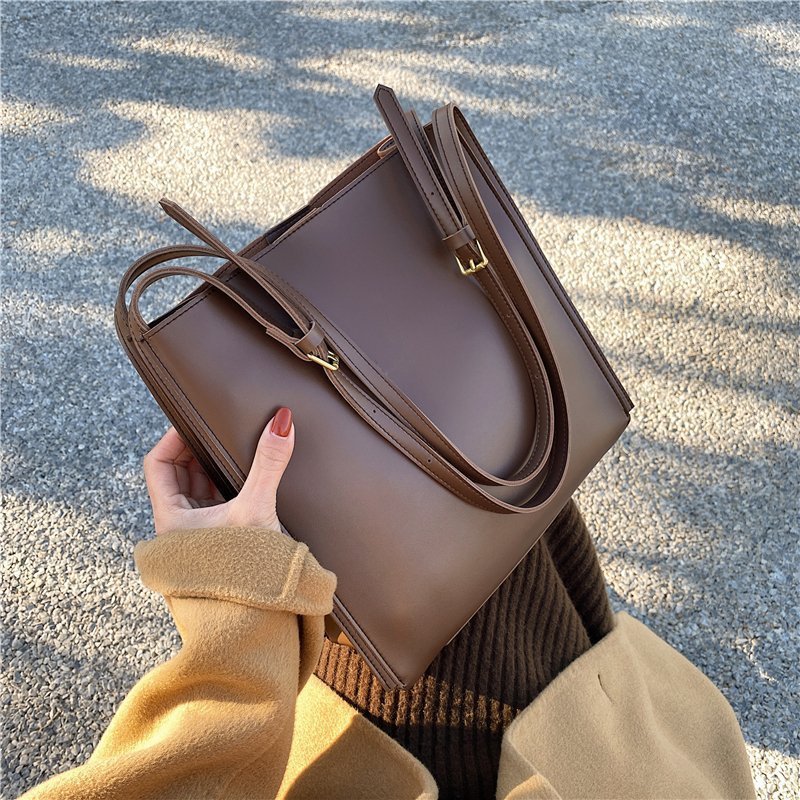 Solid Color PU Small Shoulder Bag