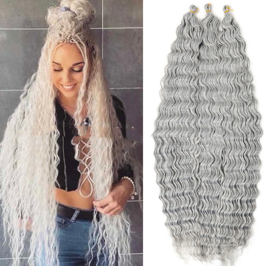 Chemical Fiber Wig Crochet Deep Curve 32inch
