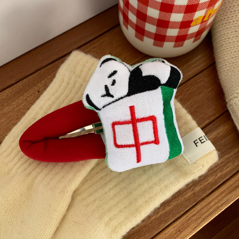 Cartoon Doll Sponge Bang Clip Hairpin