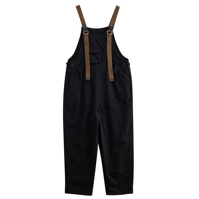 Large Size Loose Comfortable Fashion Patch Pocket Jumpsuit