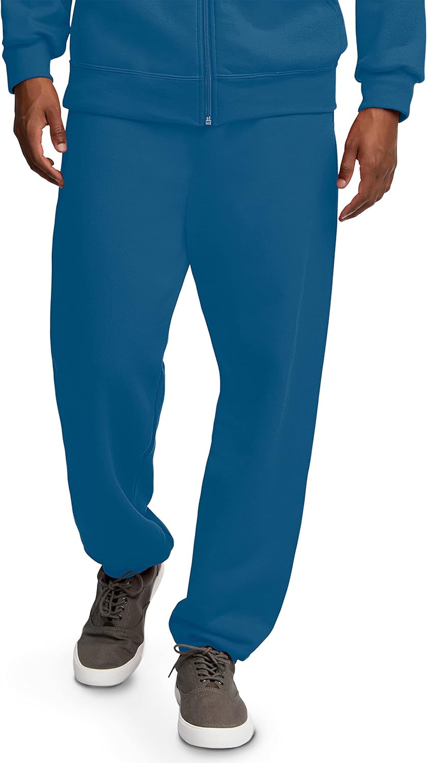 Eversoft Fleece Elastic Bottom Sweatpants with Pockets, Relaxed Fit, Moisture Wicking, Breathable