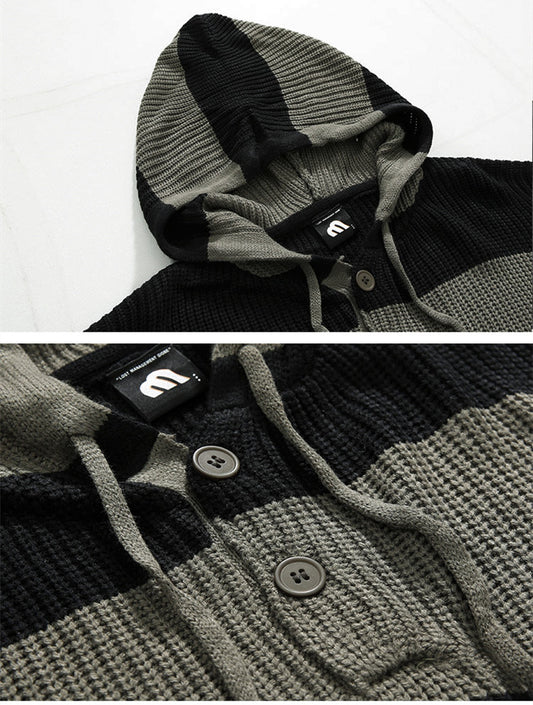 Striped Sweater Men's Autumn Korean Version Loose Trend