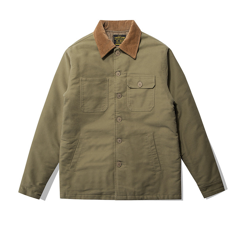 Thickened Multi-bag Quilted Corduroy Multi-color Coat