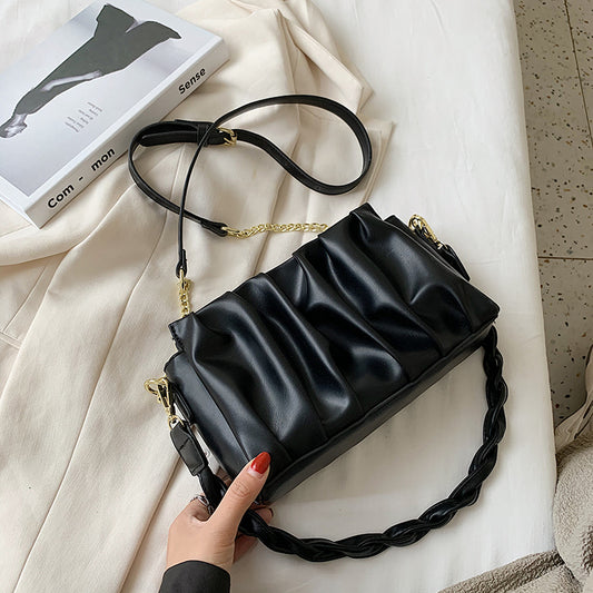 Net Celebrity Fold Small Bag Tide Texture Western Style Shoulder Bag