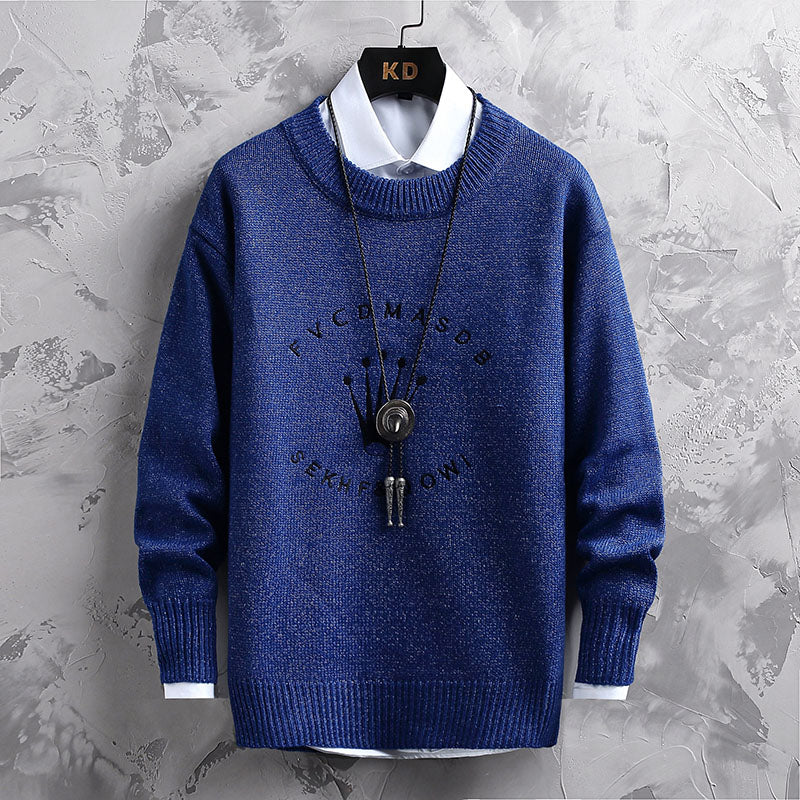 Men's Round Neck Loose Bottoming Sweater