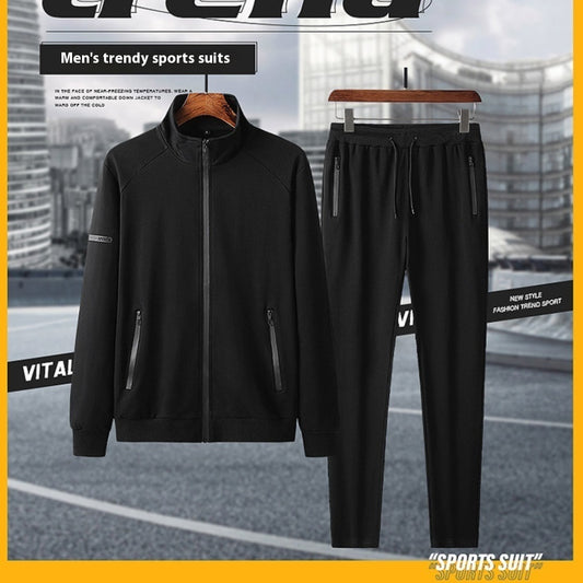 Men's Sports And Leisure Suit Stand Collar Cardigan Top