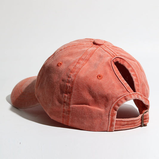 Washed Cotton Curved Brim Outdoor Sports Ladies Summer Sun Hat