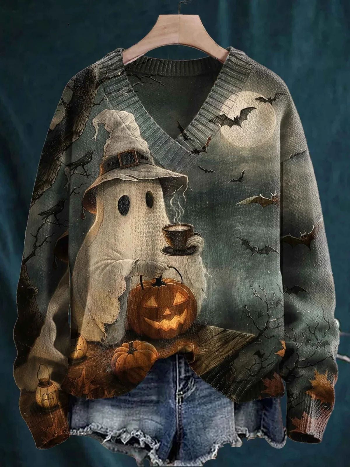 Damer casual sweater med dyreprint 3D