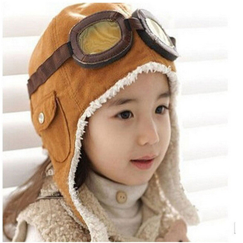 Autumn And Winter Korean Popular Children's Pilot Hat