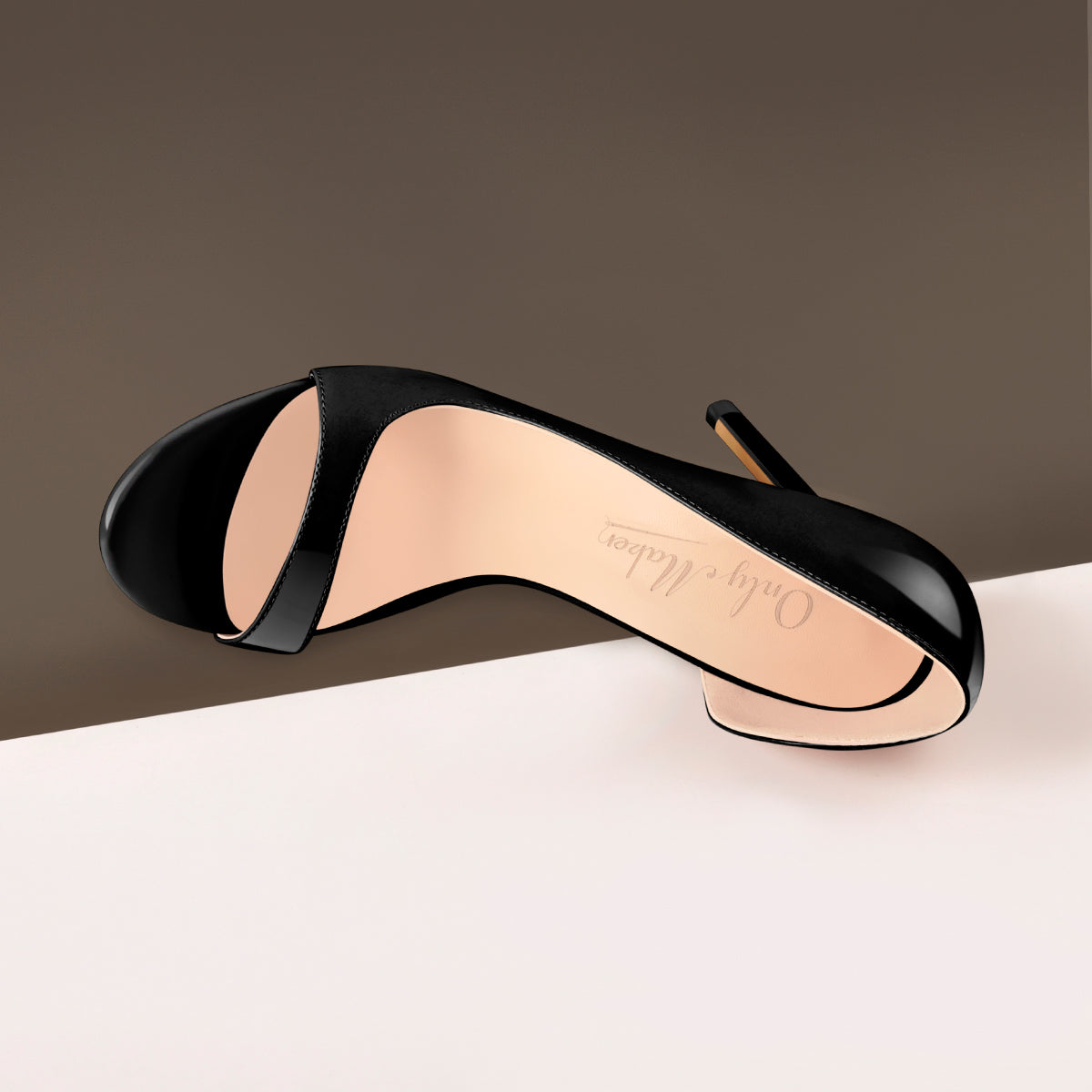 Pure Color Gradient Patent Leather Fashion Stiletto Shoes