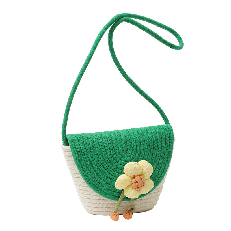Cute Flowers Straw Bag Women's Summer New Fashion