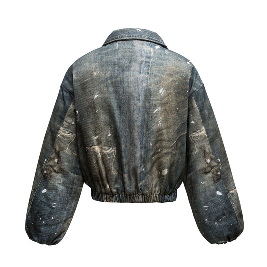 Men's American-style Retro Thickened Short And Wide Cotton-padded Jacket