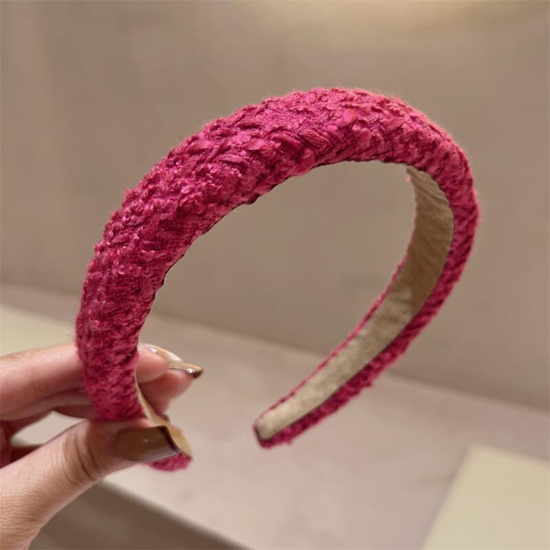 Classic Style Rose Red Sponge High Skull Top Headband