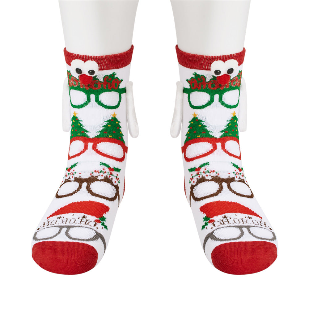 Mid Tube Christmas Couple Socks
