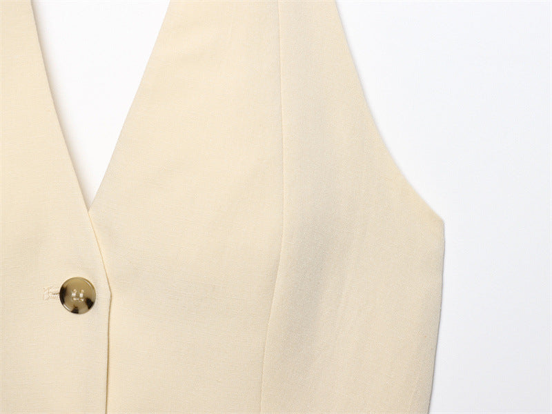 Summer Slim-fit Elegant Hanging Collar Vest Sleeveless Sling