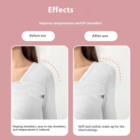 Self-adhesive Invisible Seamless Anti-slip Shoulder Narrow Silicone Men And Women Artifact Shoulder Pad