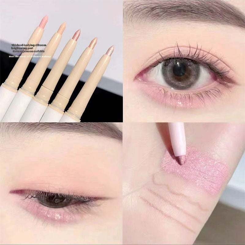 Dual Head Dual-use Highlight Eye Shadow Pen Brightening Curtain Outline Down Eyeliner