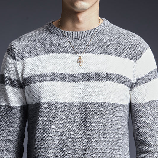 Herresweater Alsidig Alsidig Sweater Stribet Sweater Mænd