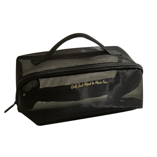 Travel Transparent Portable Large Capacity Mesh Cosmetic Bag
