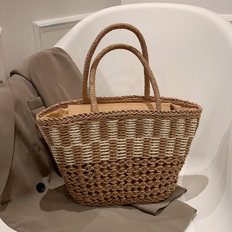 Large Capacity Woven Bag Fashion Portable Single