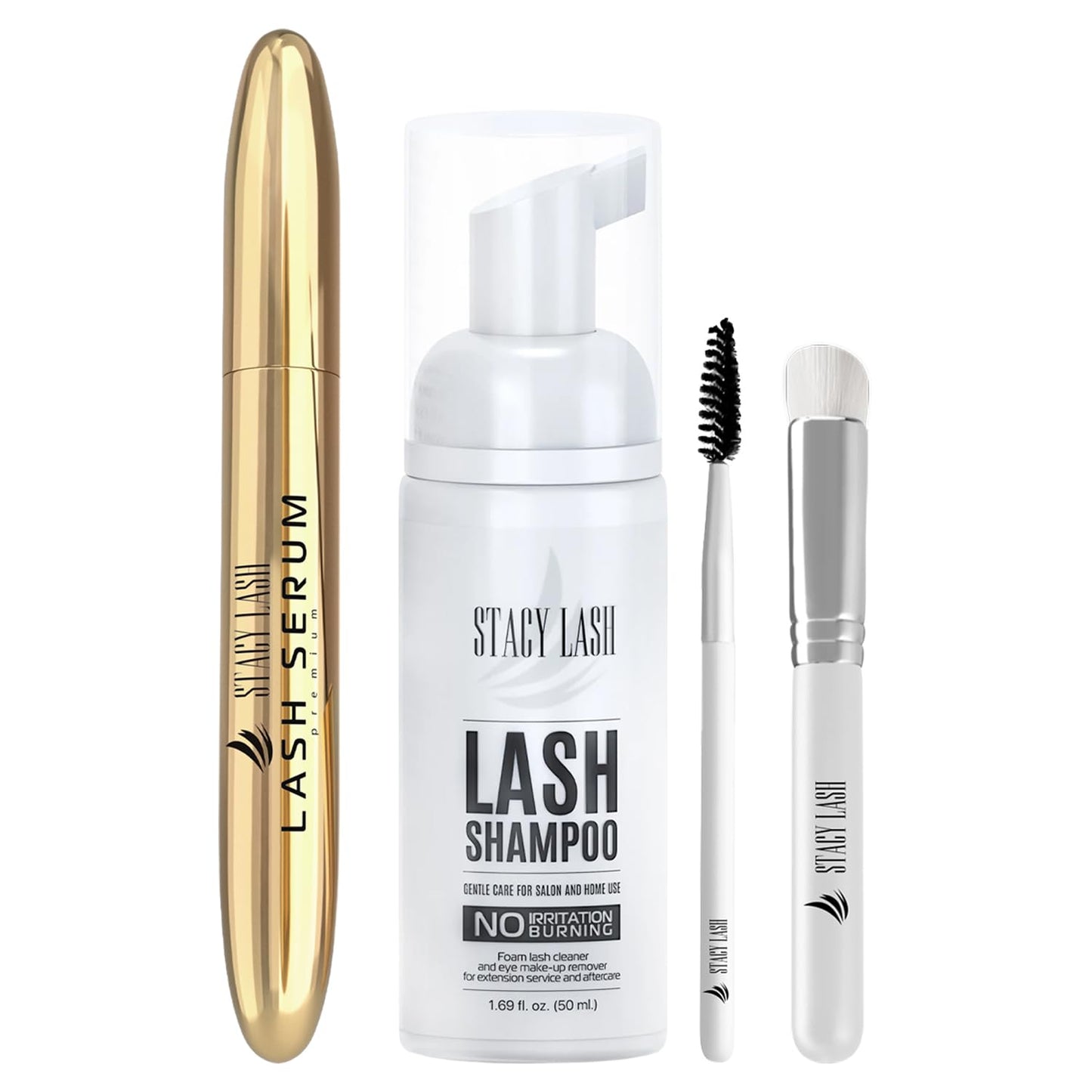 Lash Shampoo 100Ml+ Eyelash Growth Serum by / /Cleaning Kit of Eye Makeup Remover (Cleanser) + Brush & Eyelash Serum for Eyelash Growth and Thickness