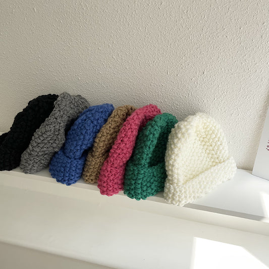Chunky Knitted Pineapple Pattern Beanie