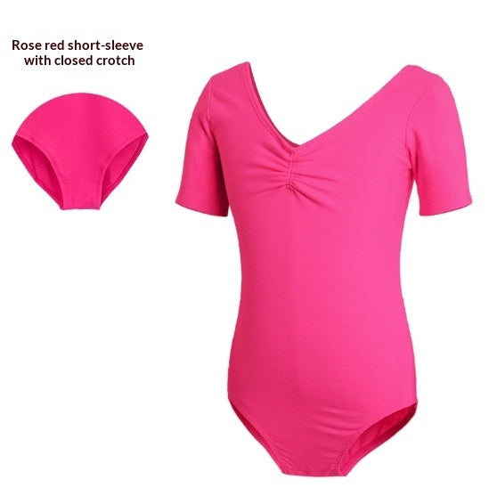 Childrens Dancewear Practice Wear Long-sleeve Ballet Leotards Chinese Dance Graded-exam Leotards