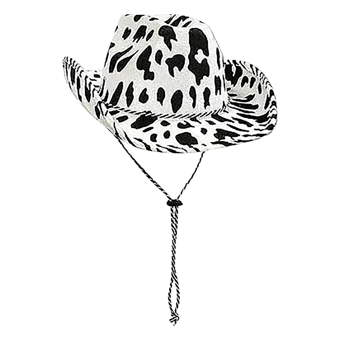 Milk Print Cowboy Hat Sequin Black White