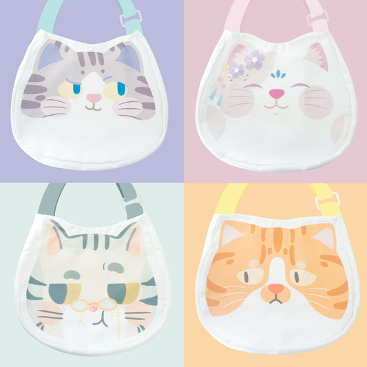 Japanese Cute Cat Head Big Bag Messenger Female Bag
