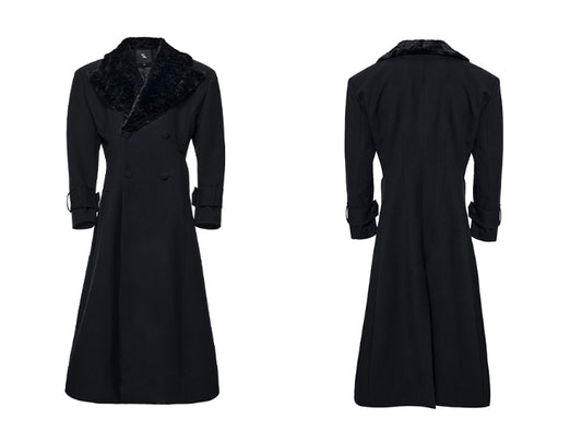 Noble Stitched Lapel Long Trench Coat Blazer
