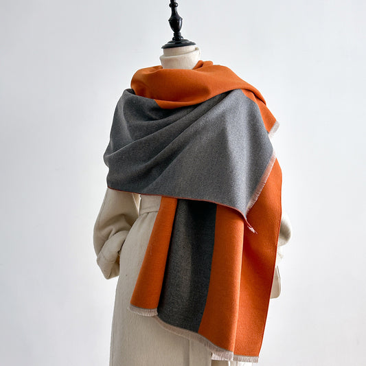 Women's Versatile Simple Fringe Imitation Cashmere Scarf