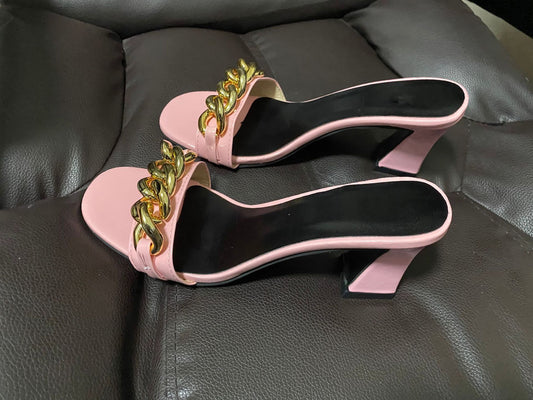 Women's Round Head Thick Heel Fashion Slippers