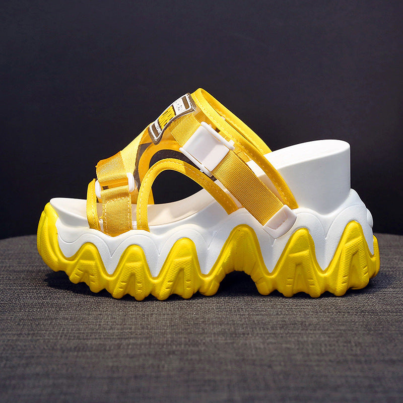 Thick-soled Sandals And Slippers For Women's Outer Wear