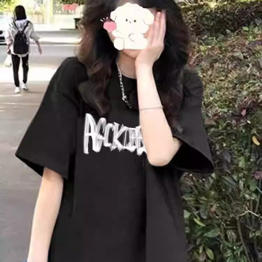 Women's Cotton American-style Short-sleeved T-shirt