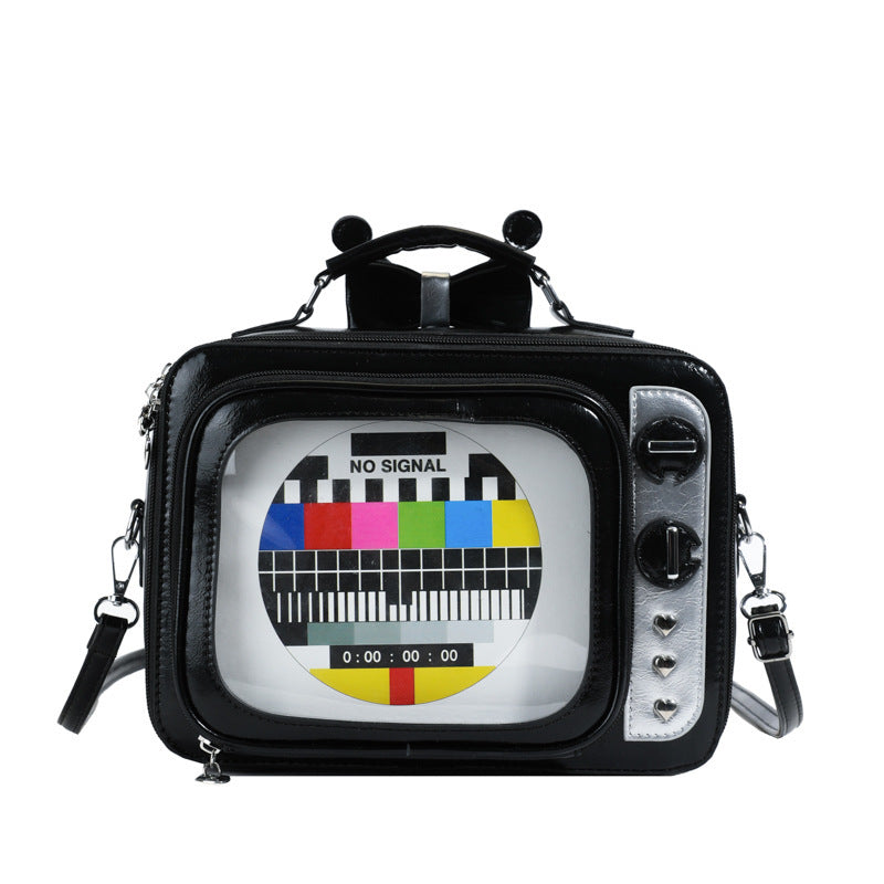 Snack Square Antenna Bow Detachable Two Shoulders Cross-body