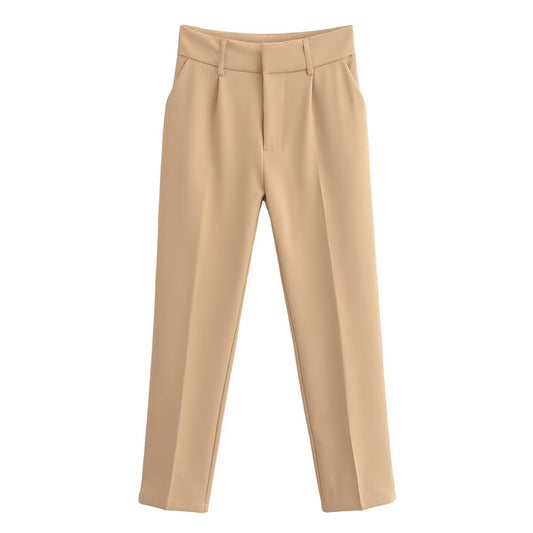 High Waist Slimming Skinny Pants Versatile Casual Suit Pants