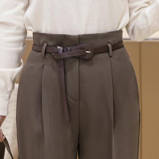 All-match Fashionable Loose Straight Nine-point Cigarette Harem Trousers