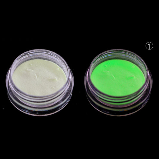 12 Colors Nail Art Luminous Powder Magic Mirror Effect Powder Nail Fluorescent Powder
