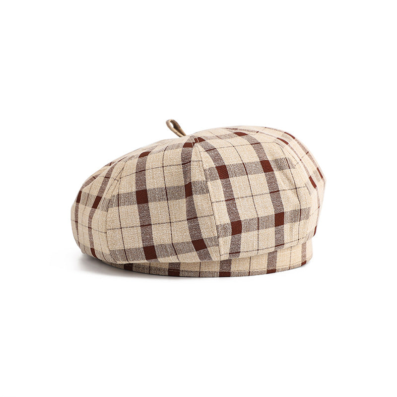 Vintage Plaid Pumpkin Hat Lady