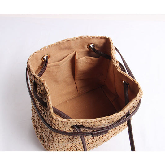 Simple Straw Shoulder Messenger Bag